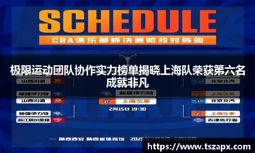 极限运动团队协作实力榜单揭晓上海队荣获第六名成就非凡